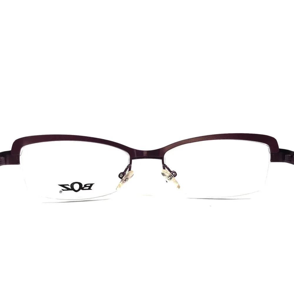 BOZ Eyeglasses Frames VIOLET 8070 Pink Purple Spiral Pattern Half Rim 53-17-140